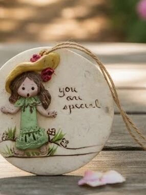 Vintage LaBerge Christmas ornament “You Are Special” 2 1/4" 1982 hand painted